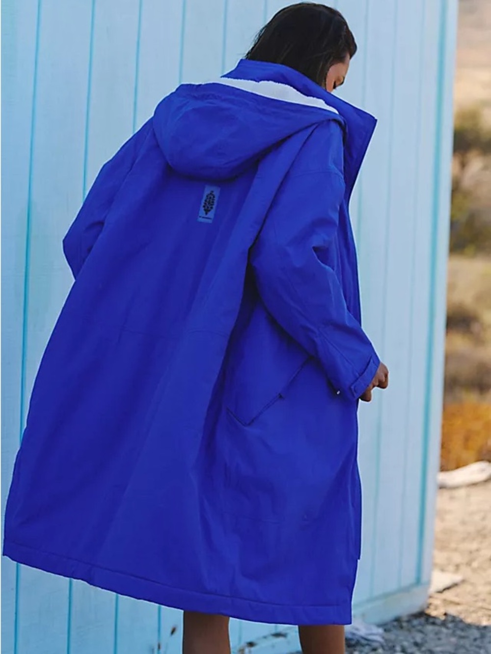 NEW Free People Outbound Waterproof Purple Long Hooded Parka with Sherpa Lining - Picture 2 of 5